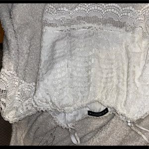 Size medium white offtheshoulder coldshoulder top